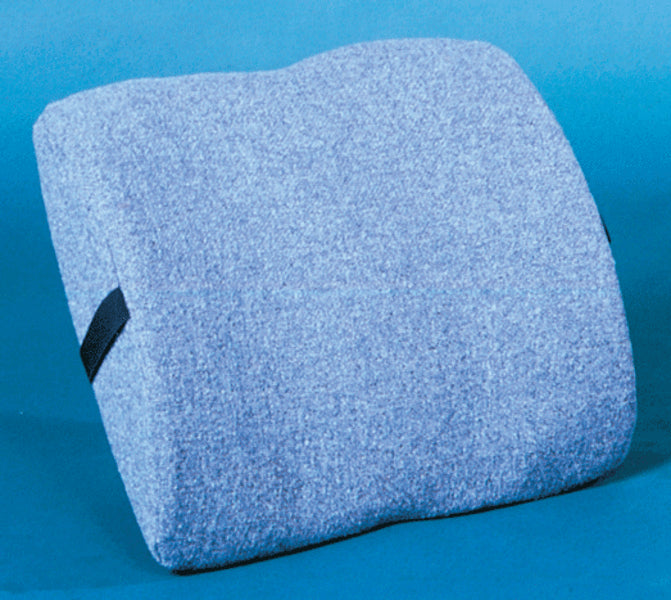 Blue textured cushion on a blue background