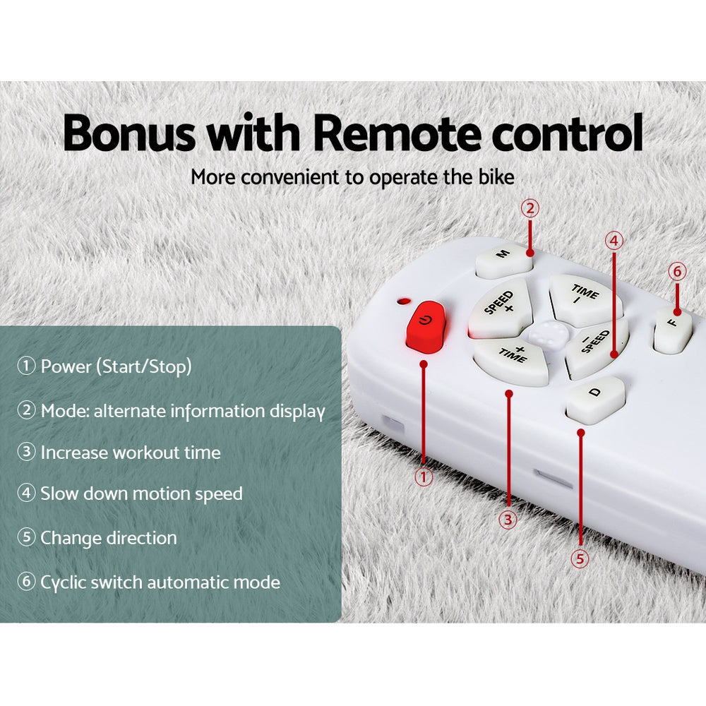 Remote control for a bike with labeled buttons on a white background