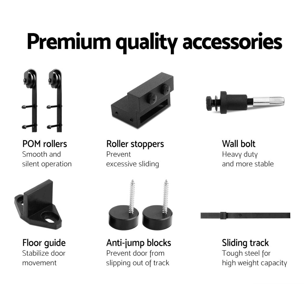 Collection of premium quality accessories with labels on a white background