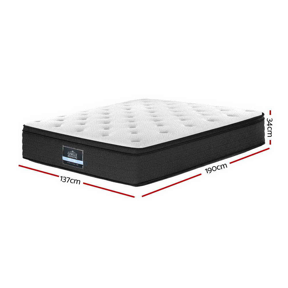 Mattress with dimensions labeled on a white background