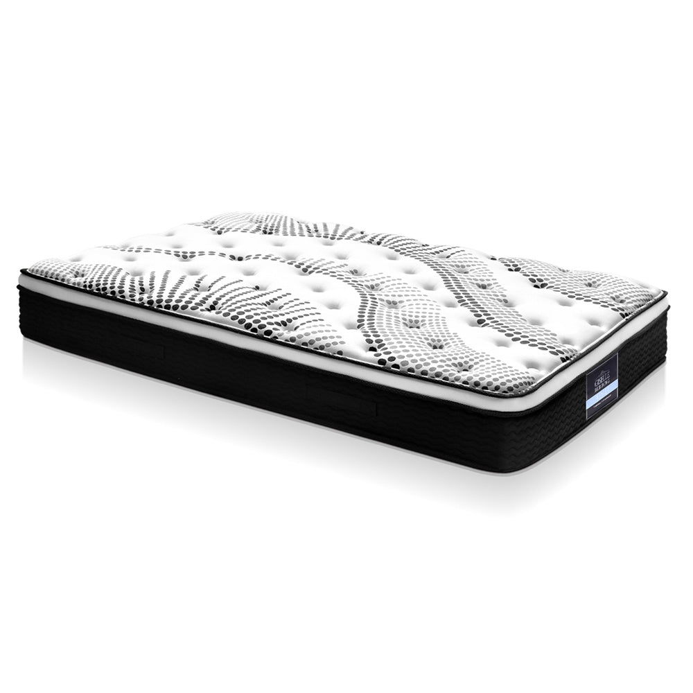 Mattress with a textured surface on a white background