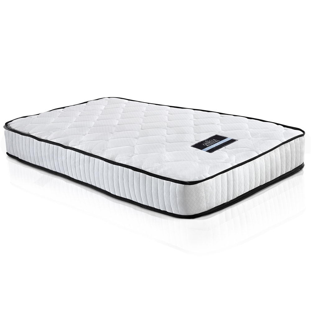 Mattress with brand logo on a white background
