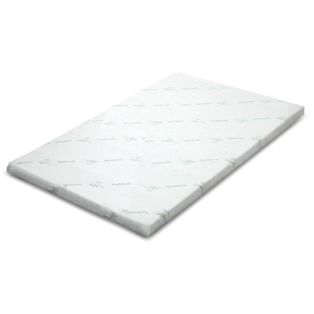 Mattress topper with subtle pattern on a white background