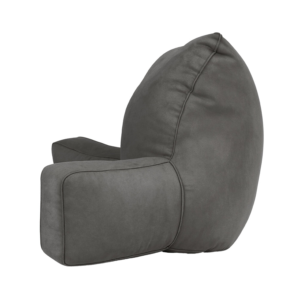 Gray bean bag chair on a white background