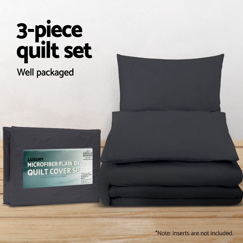 3-piece quilt set with packaging on a wooden surface