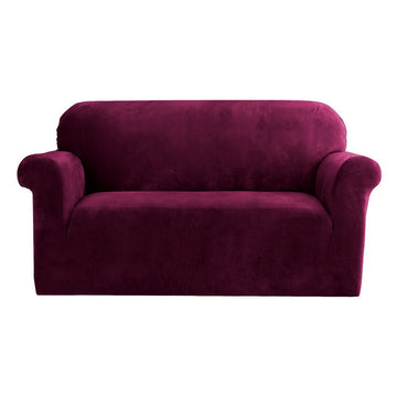 Maroon sofa cover on a white background