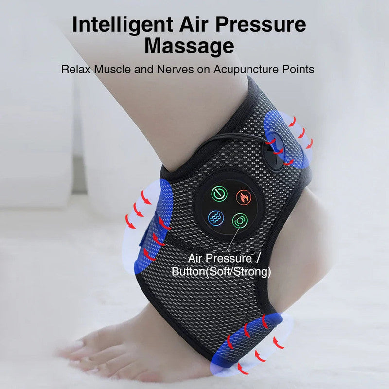 Ankle massager with air pressure control on a white background