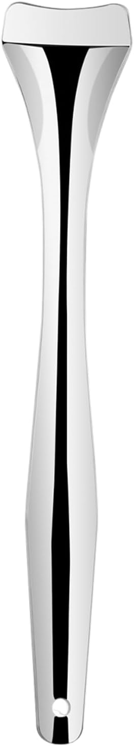 Chrome metal tool handle on a white background