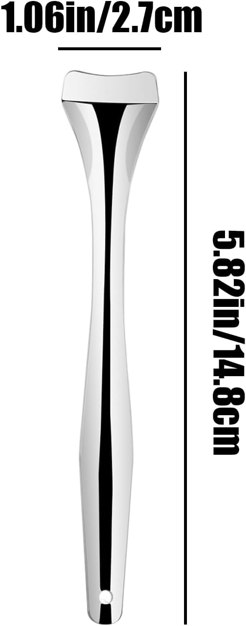 Metal tool with measurements on a white background