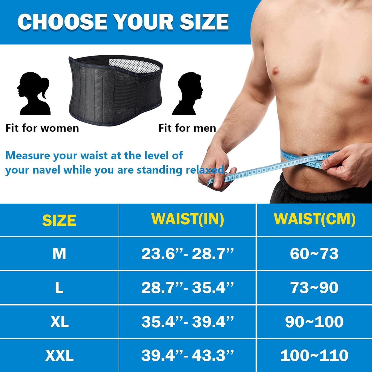 Heating Magnetic Therapy Back Brace Support Belt