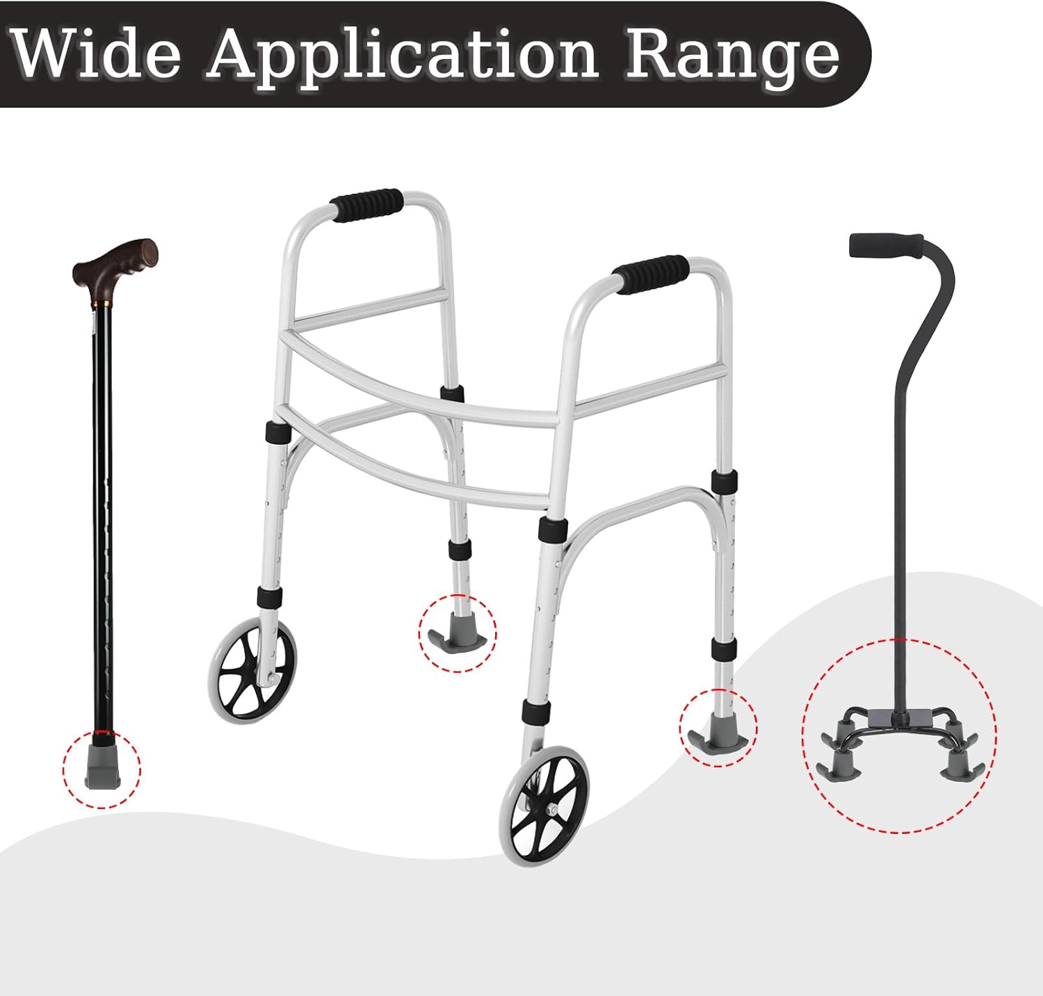 White walker with wheels and handles on a white background