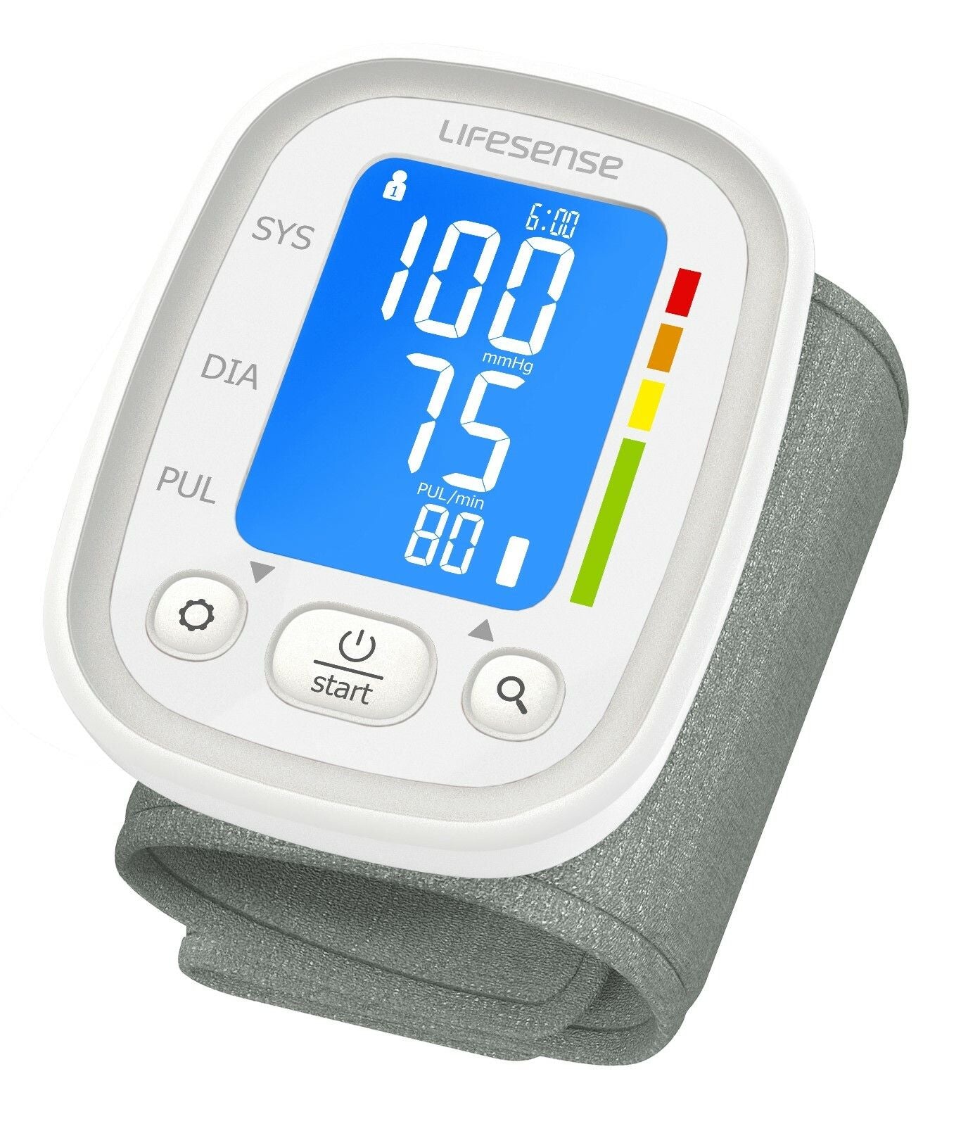 Lifesense blood pressure monitor on a white background