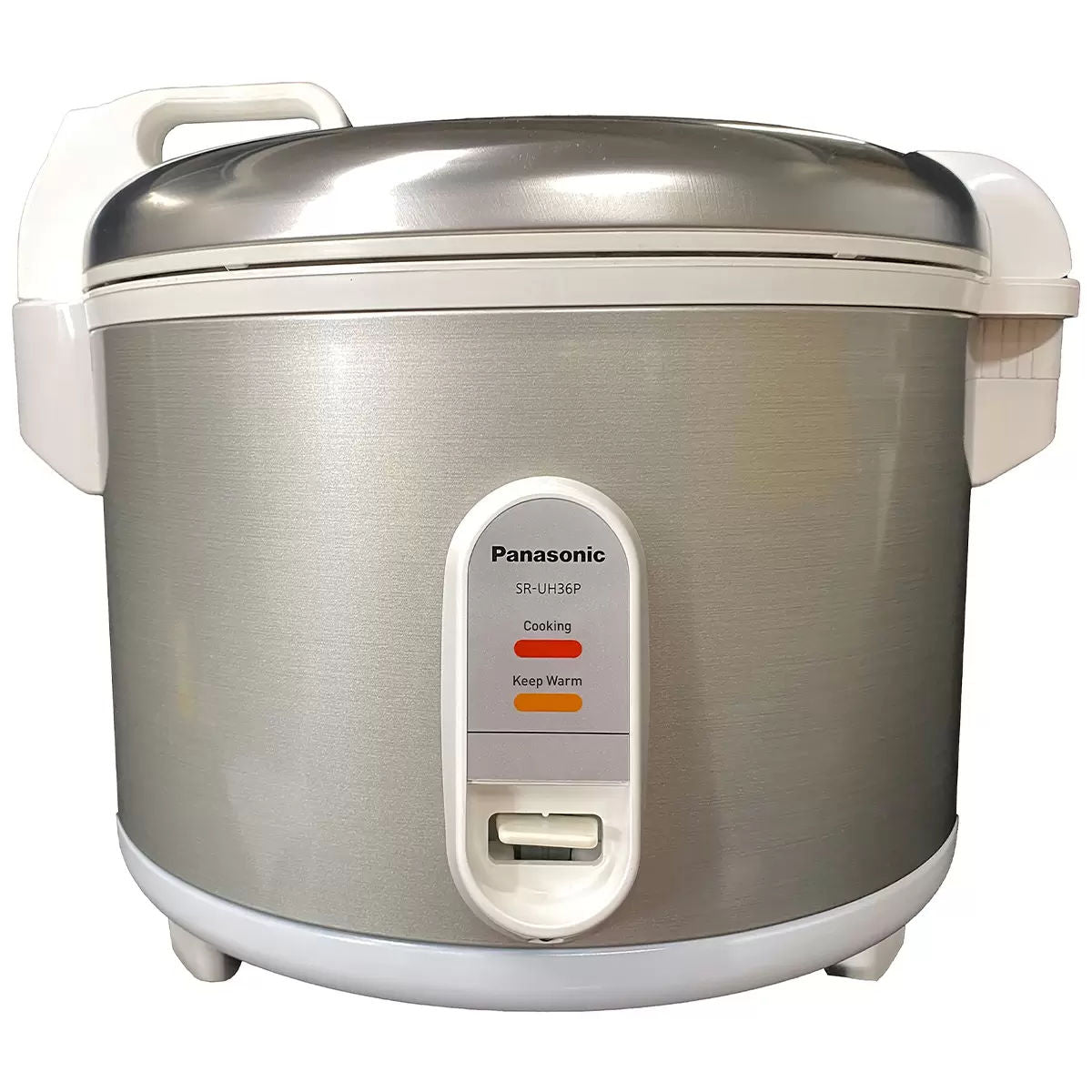 Panasonic rice cooker on a white background
