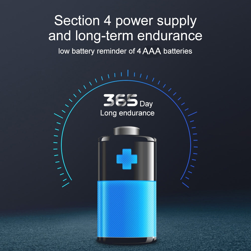 Blue battery with a cross symbol on a dark background, highlighting power supply and endurance features.