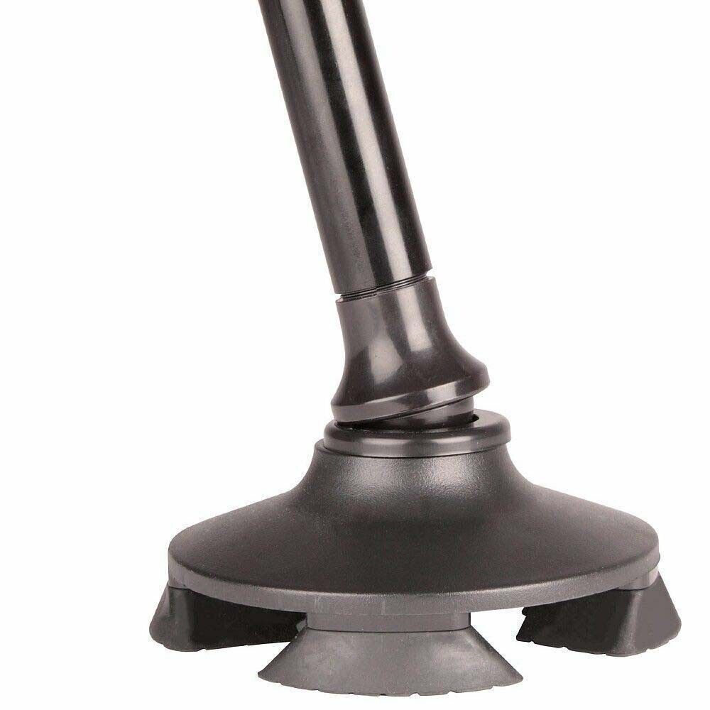 Metal stand with a base on a white background