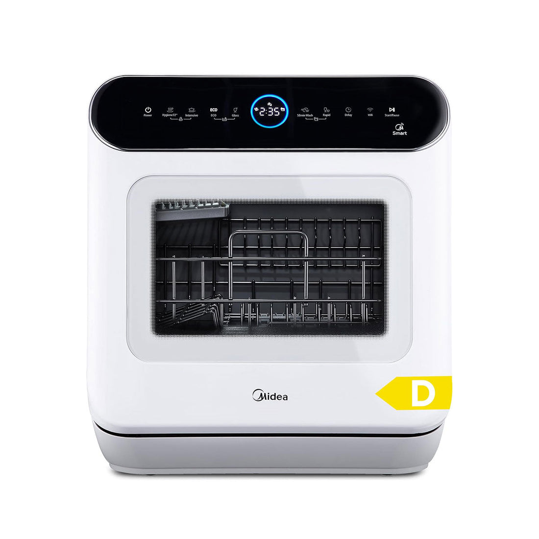 Midea portable dishwasher on a white background