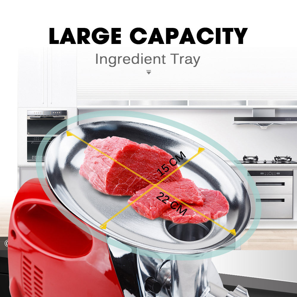 Large capacity ingredient tray with red meat on a kitchen background