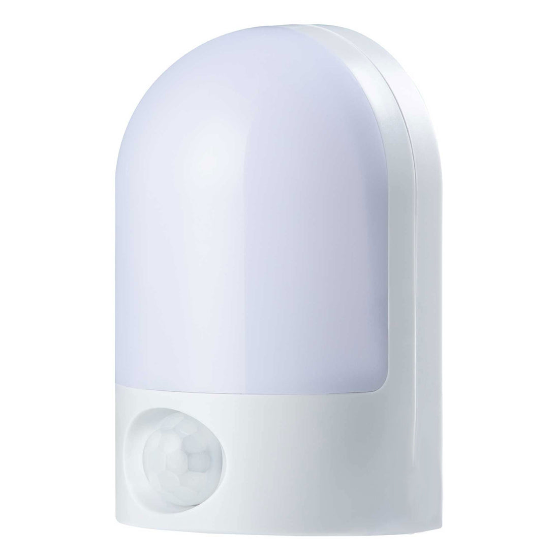 White motion sensor light on a white background