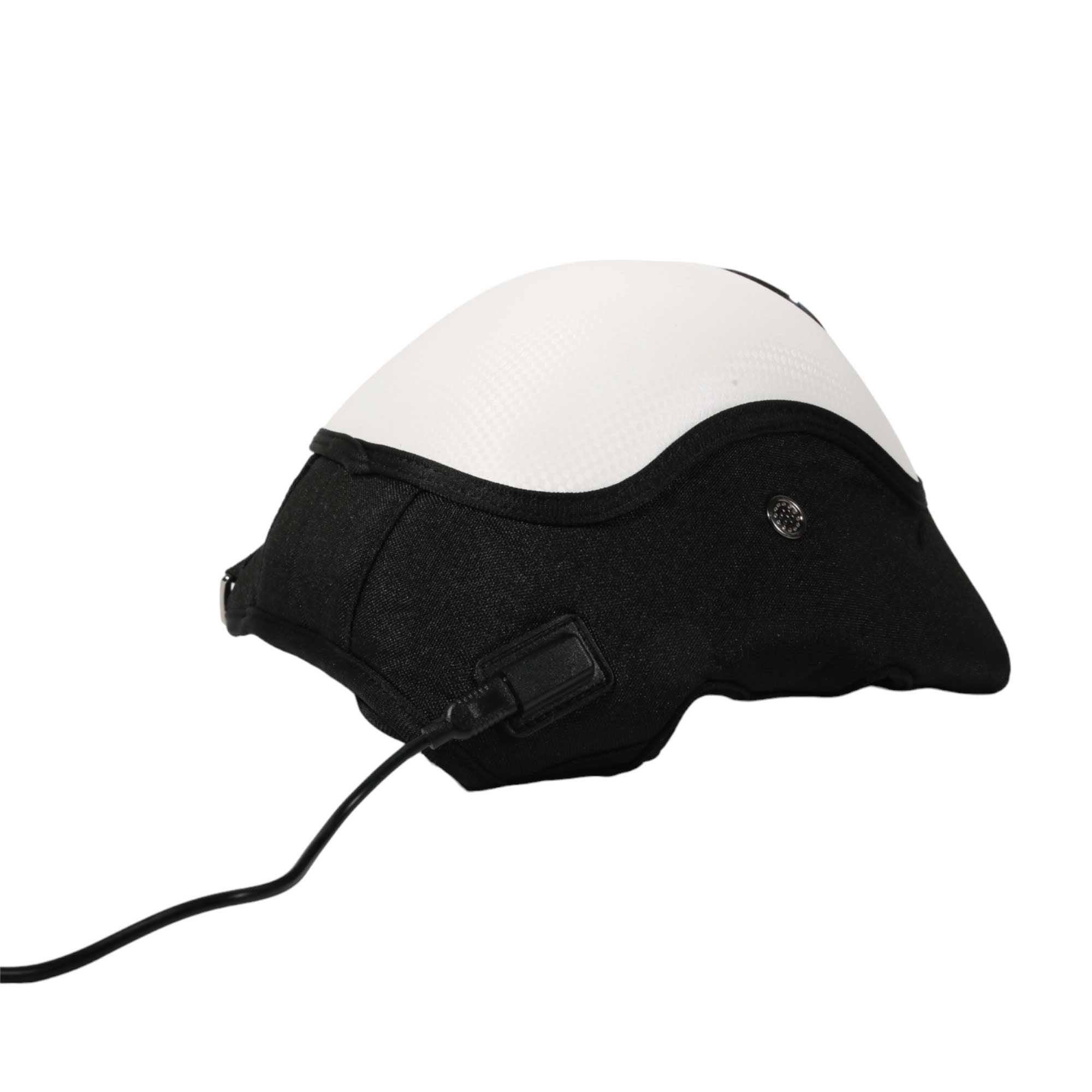 Black and white electronic device on a white background