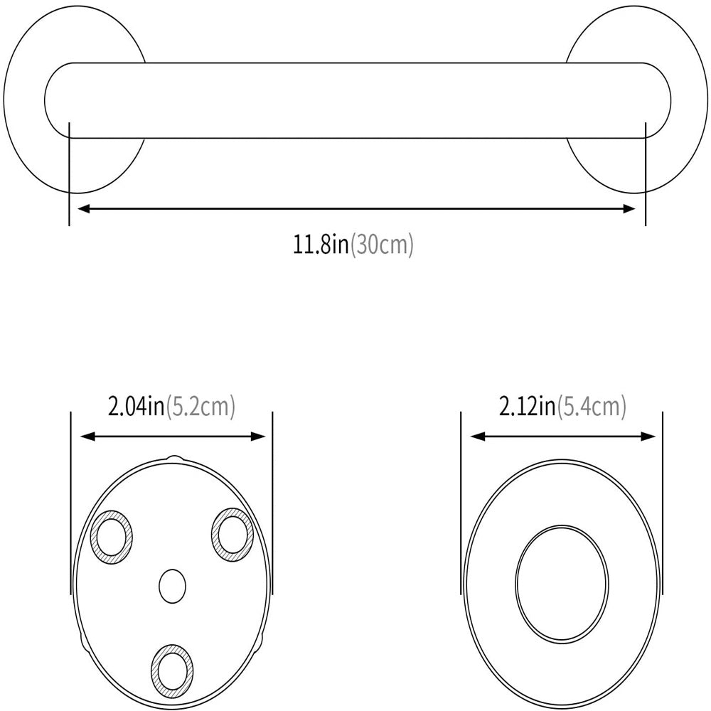 Technical drawing of a cylindrical object with dimensions labeled