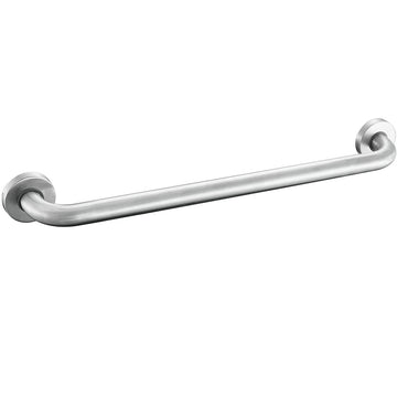 Silver grab bar on a white background