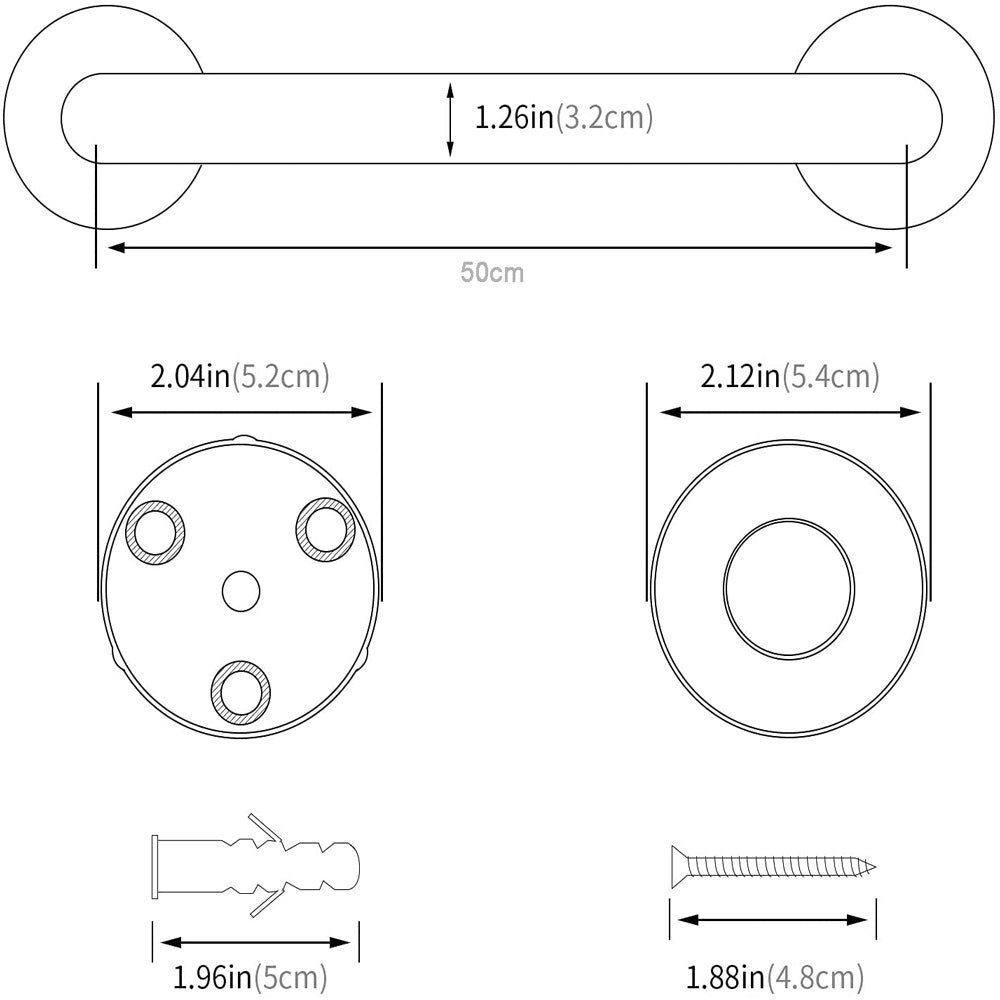 Technical drawing of a metal bracket with dimensions labeled