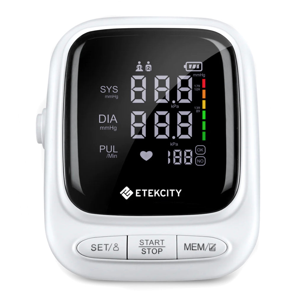 Etekcity blood pressure monitor on a white background
