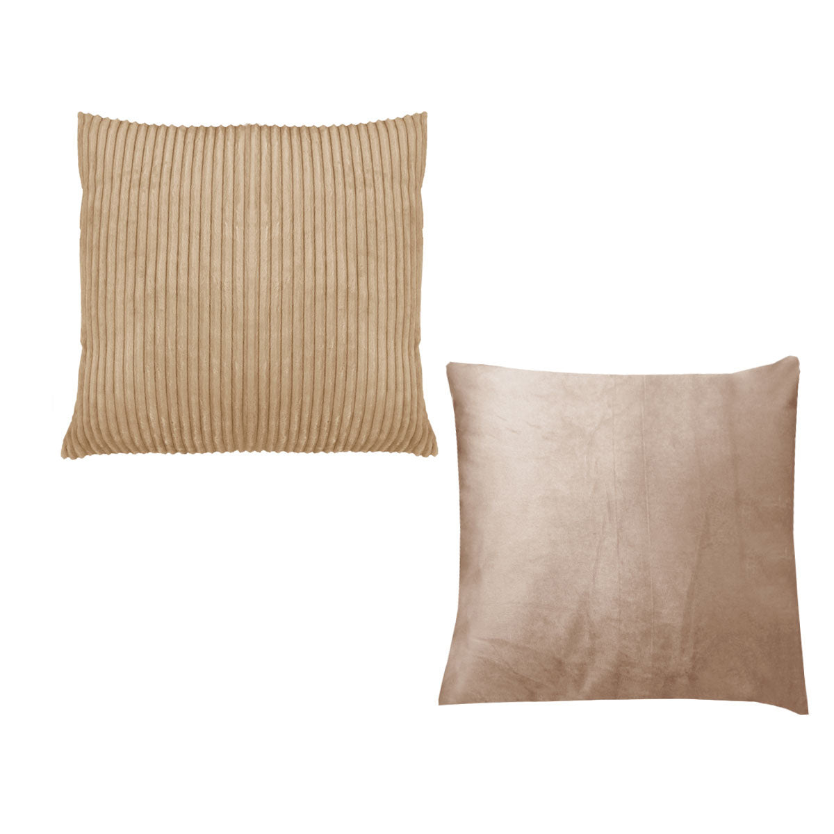 Pair of Calico Cordury Cushions