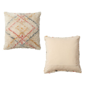 Two decorative pillows on a white background