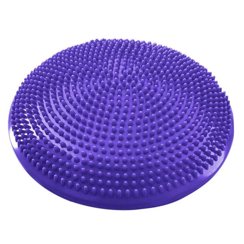 Purple textured cushion on a white background