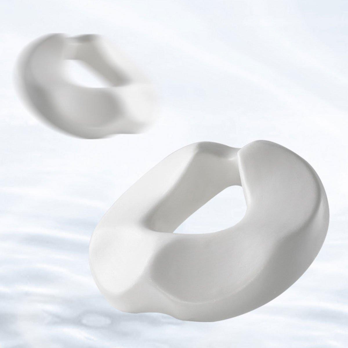 White ceramic ring on a light gray background