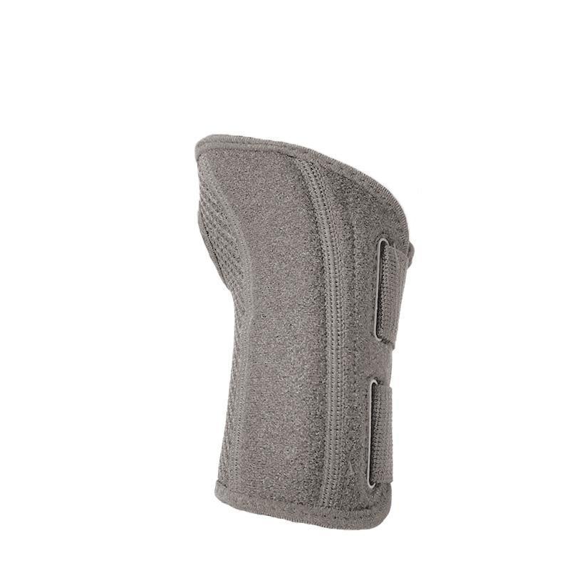 Gray wrist support brace on a white background
