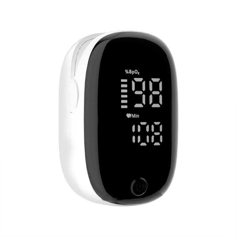 Digital oxygen saturation monitor with black display on a white background