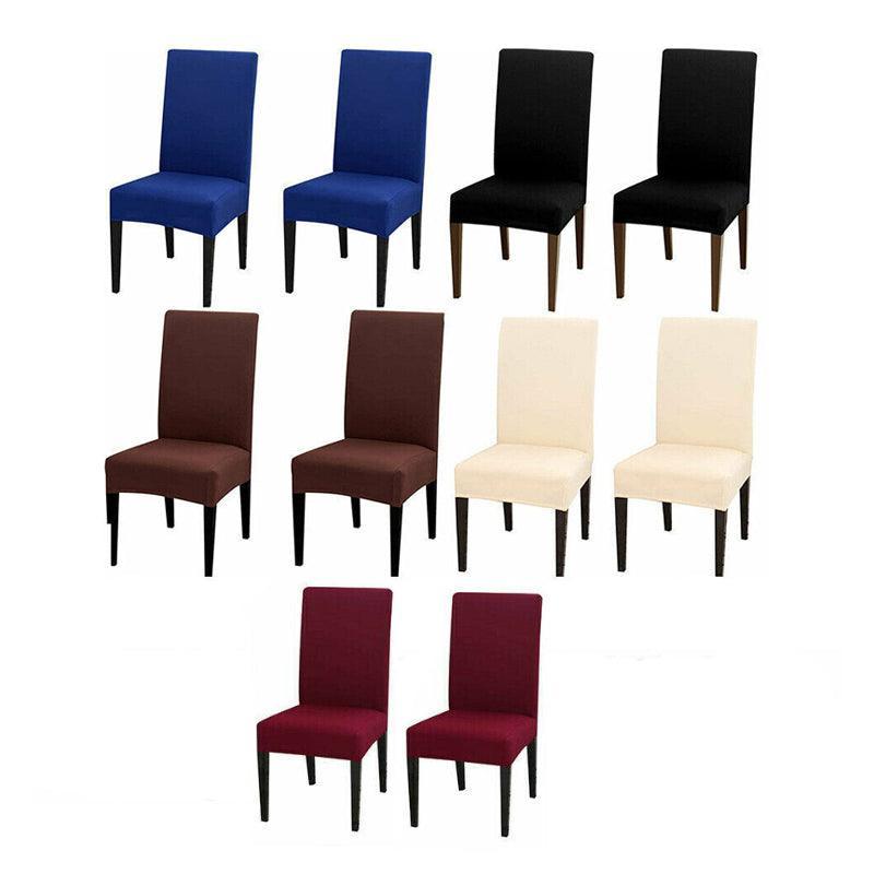 Set of eight chairs in various colors on a white background