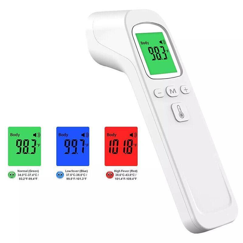 Digital thermometer with temperature display on a white background