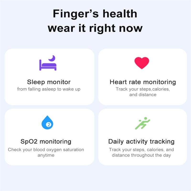 Health monitoring app features on a light purple background
