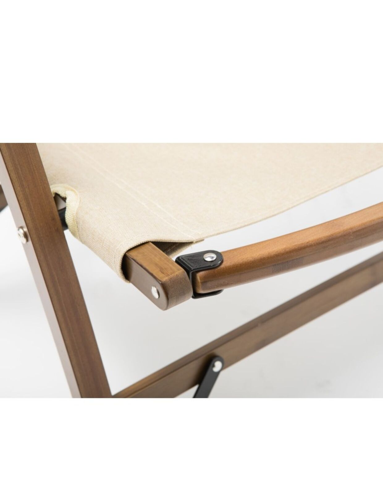 2x Bamboo Canvas Foldable Outdoor Camping Chair