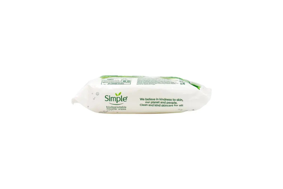 Bar of soap with 'Simple' branding on a white background