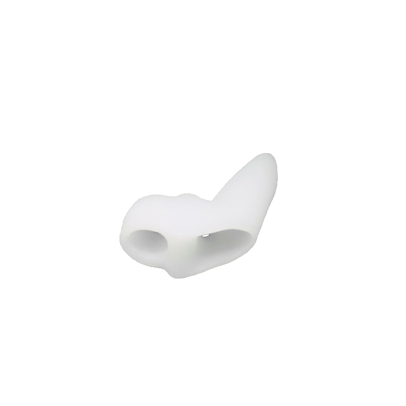 White plastic component on a white background