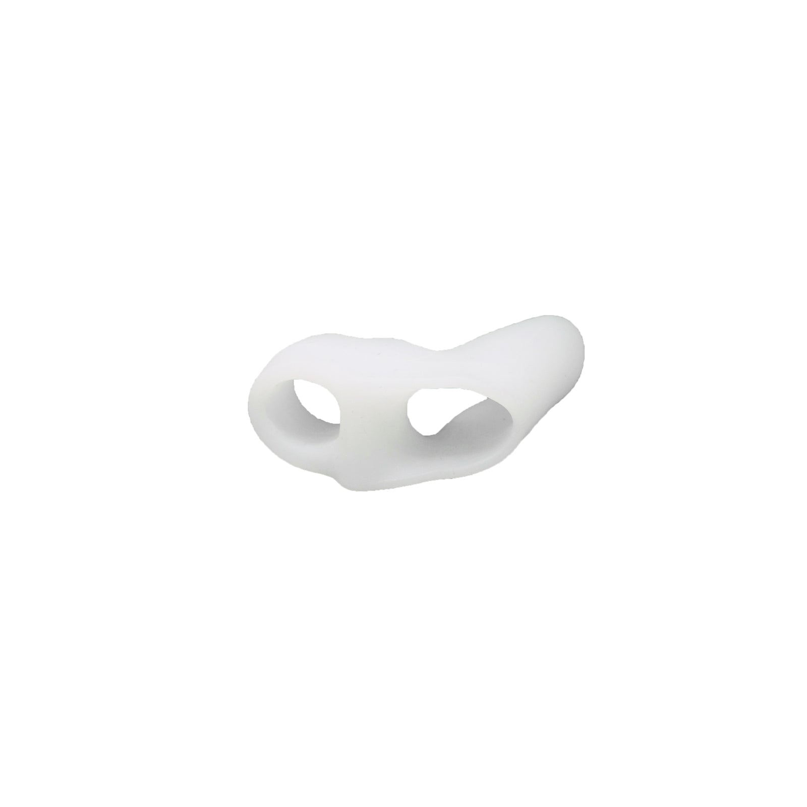 White silicone ring on a white background