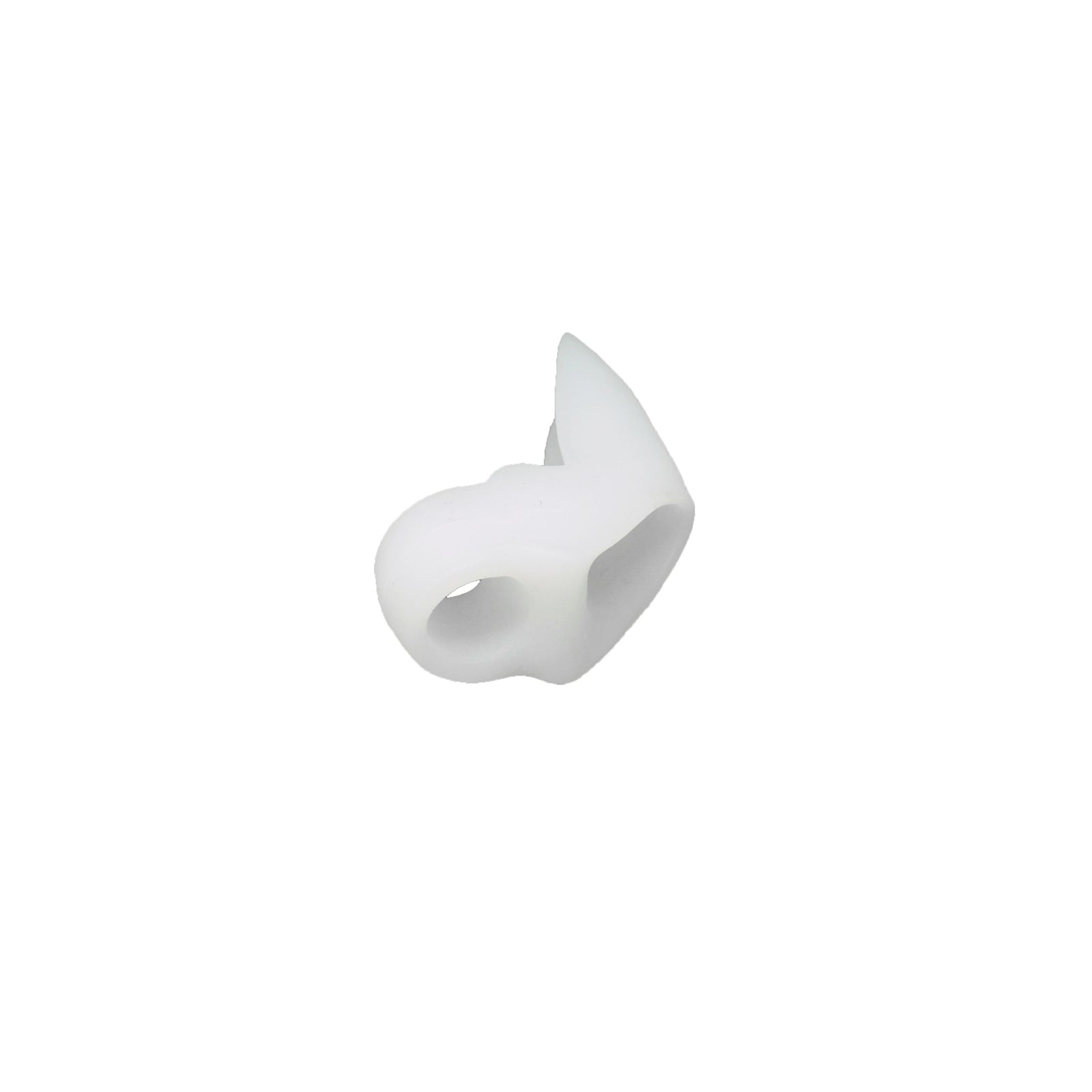 White plastic cap on a white background