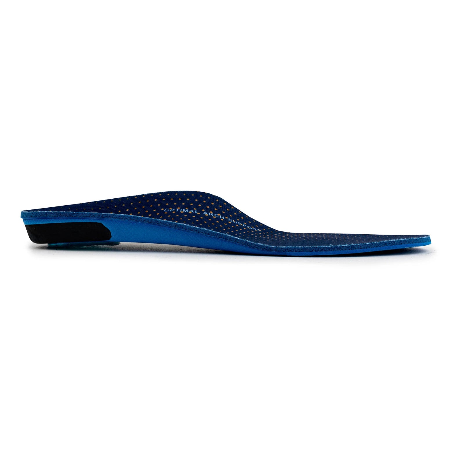 Blue shoe insole on a white background