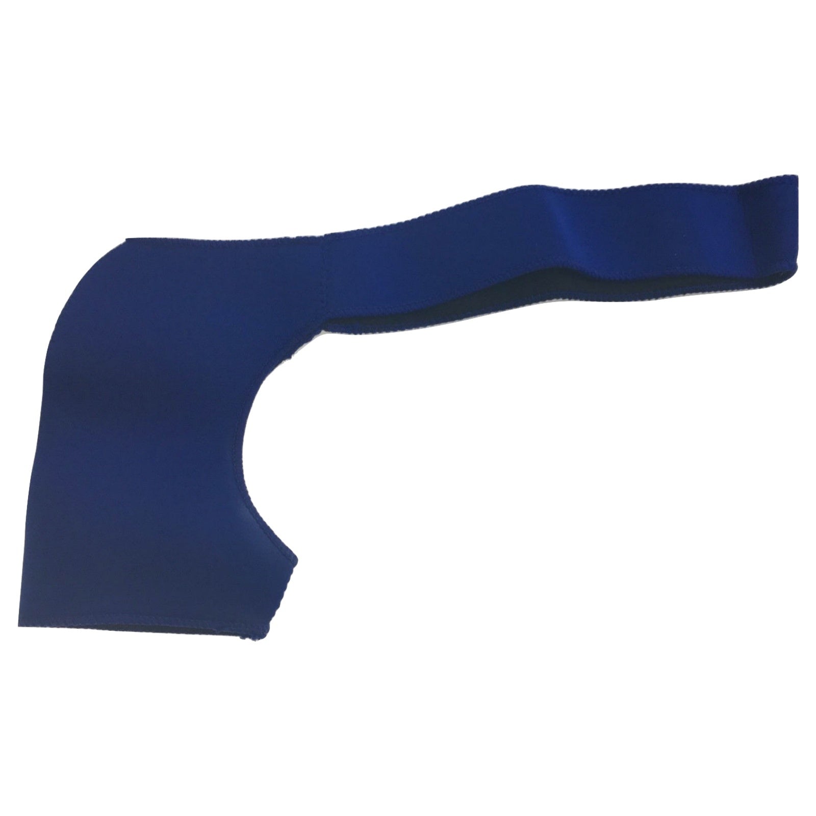 Blue fabric strip on a white background
