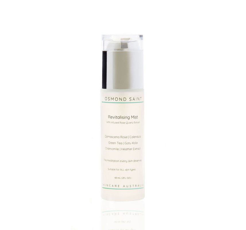 Skincare bottle labeled 'Osmond Saint' on a white background