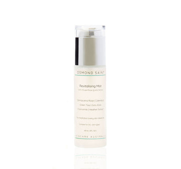 Skincare bottle labeled 'Osmond Saint' on a white background