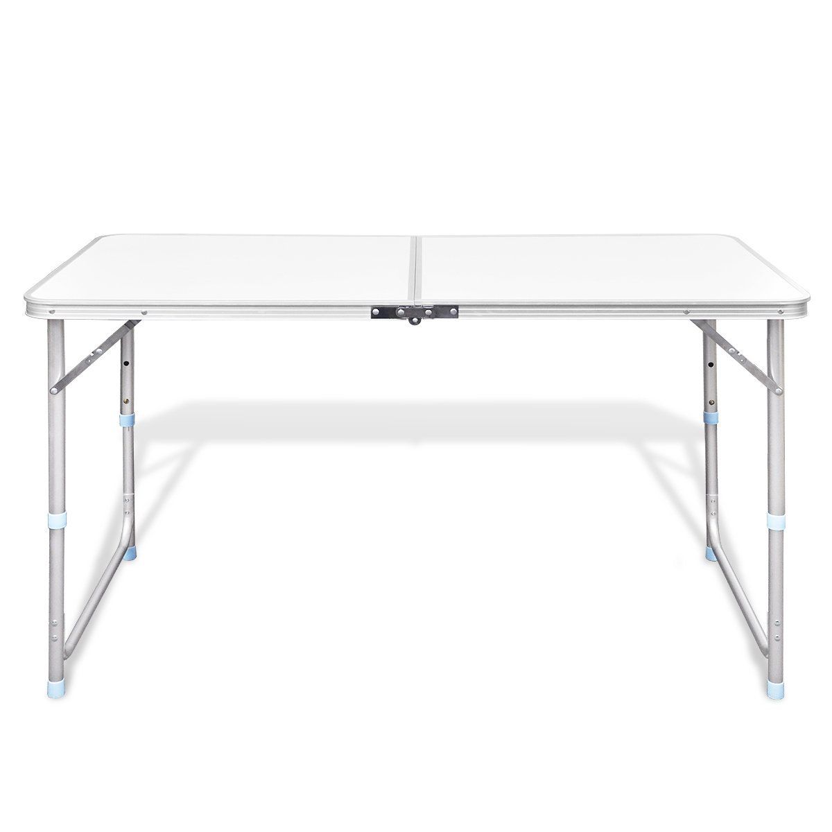 White folding table on a white background