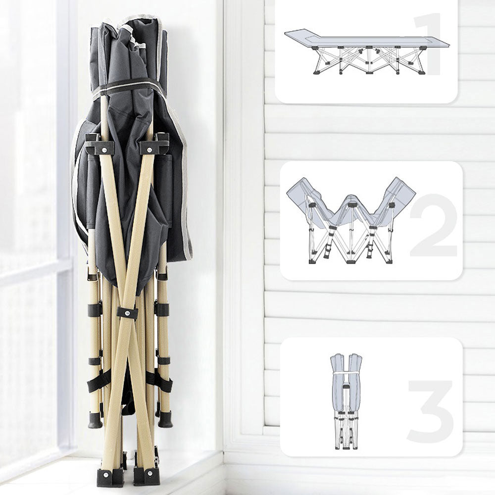 Collapsible folding table with carrying bag on a white background