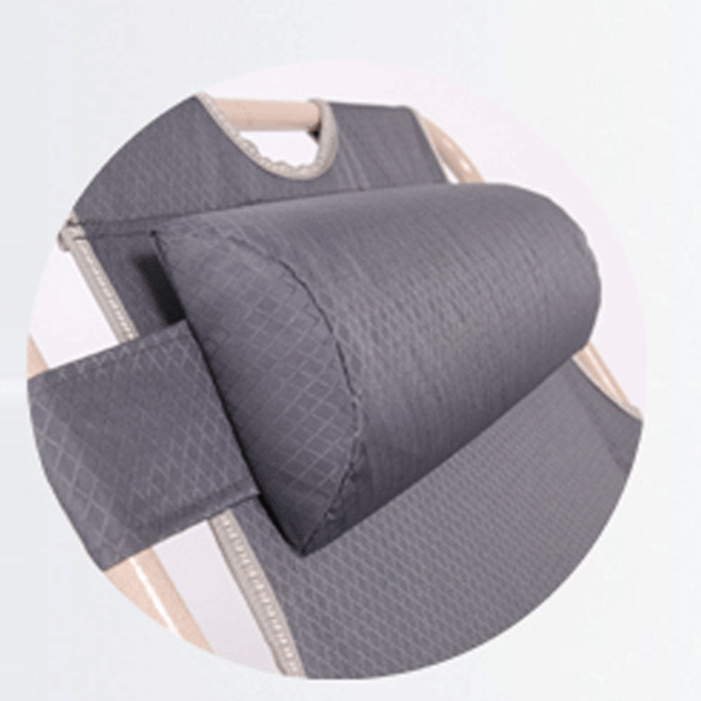 Gray fabric roll with textured surface on a white background