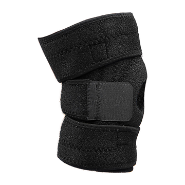 Black knee brace on a white background