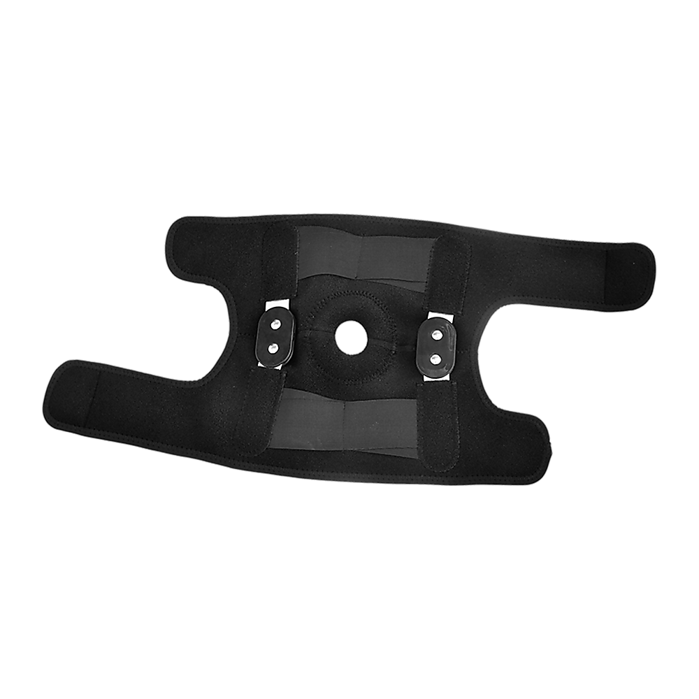 Black medical device on a white background